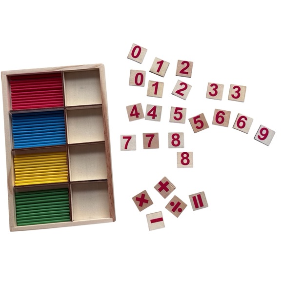 Colorful Wooden Math Learning Set - Picture 2 of 2